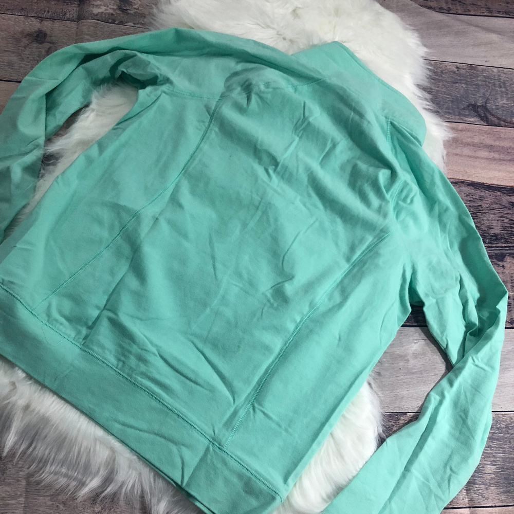PINK Victoria's Secret Light Teal Half Zip - Picture 2 of 4